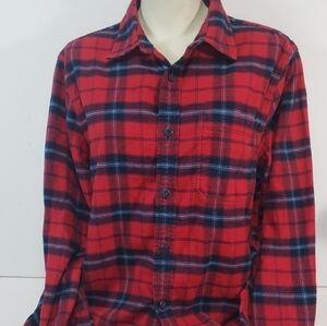 Roots Plaid Button Up Shirt